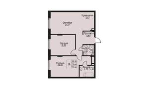 2-к квартира, вторичка, 80м2, 4/6 этаж
