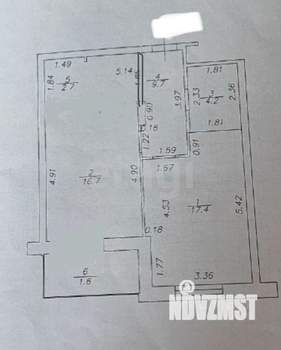 1-к квартира, вторичка, 50м2, 3/16 этаж