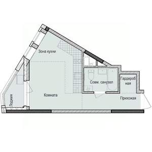 Студия квартира, вторичка, 27м2, 2/23 этаж
