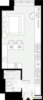 1-к квартира, вторичка, 28м2, 3/27 этаж