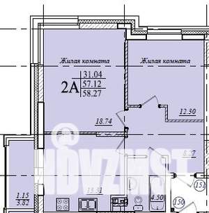 2-к квартира, сданный дом, 58м2, 2/19 этаж