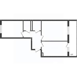 2-к квартира, вторичка, 51м2, 10/10 этаж