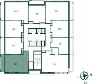 2-к квартира, вторичка, 59м2, 22/25 этаж