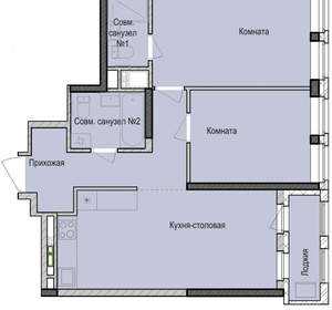 2-к квартира, вторичка, 61м2, 17/23 этаж