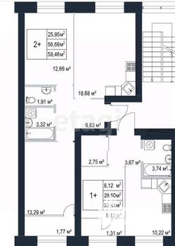 1-к квартира, сданный дом, 31м2, 8/9 этаж
