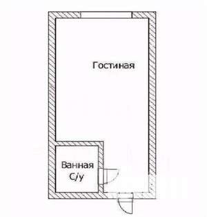 Студия квартира, вторичка, 19м2, 5/5 этаж