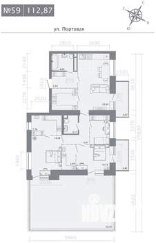 3-к квартира, вторичка, 113м2, 8/9 этаж