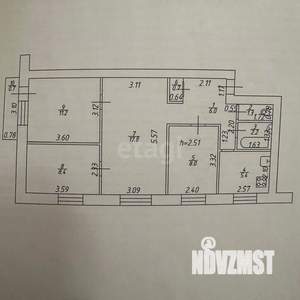 4-к квартира, вторичка, 61м2, 5/5 этаж