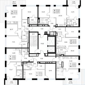 1-к квартира, вторичка, 43м2, 6/8 этаж