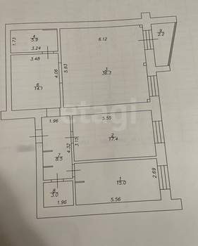 3-к квартира, вторичка, 100м2, 1/9 этаж