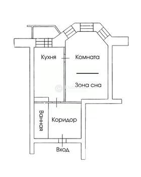 1-к квартира, вторичка, 51м2, 2/9 этаж