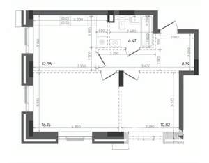 2-к квартира, вторичка, 52м2, 14/22 этаж