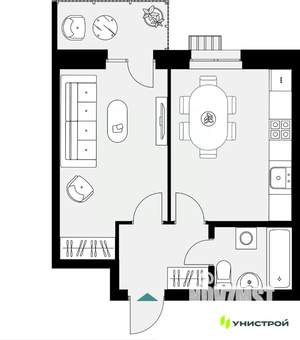 1-к квартира, вторичка, 38м2, 14/18 этаж