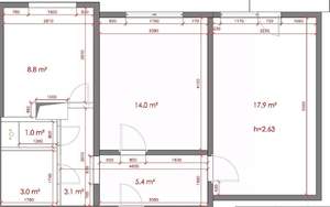 2-к квартира, вторичка, 50м2, 7/9 этаж