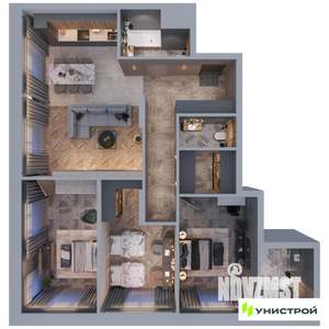 3-к квартира, вторичка, 102м2, 2/21 этаж