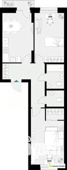 2-к квартира, вторичка, 64м2, 7/18 этаж