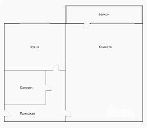 1-к квартира, вторичка, 34м2, 6/10 этаж