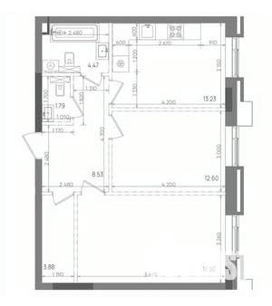 2-к квартира, вторичка, 62м2, 10/14 этаж