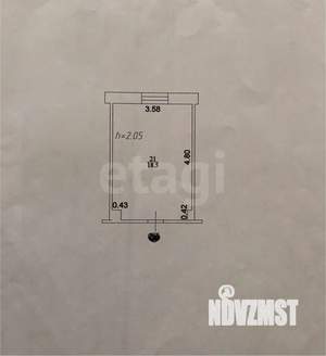 Студия квартира, вторичка, 19м2, 1/3 этаж
