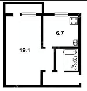 1-к квартира, вторичка, 30м2, 3/5 этаж