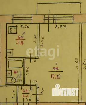 1-к квартира, вторичка, 28м2, 4/5 этаж