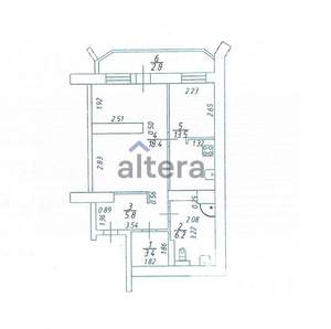 1-к квартира, вторичка, 47м2, 2/10 этаж