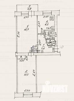 2-к квартира, вторичка, 46м2, 5/5 этаж