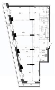 3-к квартира, вторичка, 126м2, 3/19 этаж