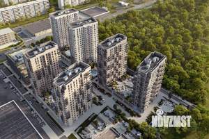 1-к квартира, строящийся дом, 41м2, 2/19 этаж