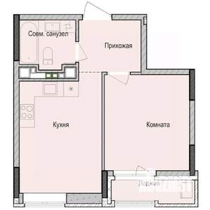 1-к квартира, строящийся дом, 37м2, 8/23 этаж