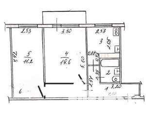 2-к квартира, вторичка, 48м2, 4/5 этаж
