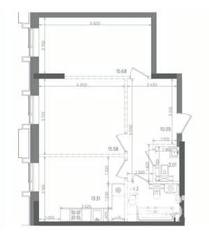 2-к квартира, вторичка, 61м2, 17/22 этаж