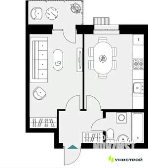 1-к квартира, вторичка, 38м2, 7/18 этаж