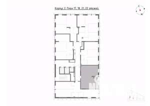 2-к квартира, вторичка, 59м2, 21/22 этаж