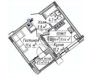 1-к квартира, вторичка, 31м2, 4/7 этаж