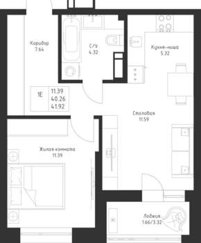 1-к квартира, вторичка, 42м2, 4/23 этаж
