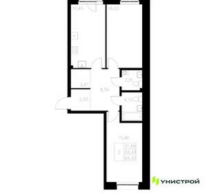 2-к квартира, вторичка, 69м2, 4/7 этаж