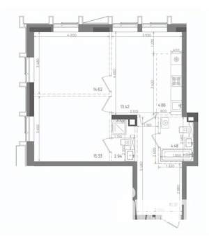 3-к квартира, вторичка, 66м2, 15/22 этаж