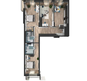 3-к квартира, вторичка, 86м2, 6/24 этаж