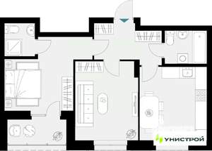 2-к квартира, вторичка, 55м2, 6/18 этаж