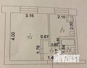 1-к квартира, вторичка, 20м2, 1/9 этаж