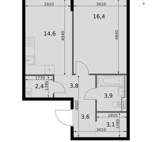 1-к квартира, вторичка, 48м2, 8/19 этаж