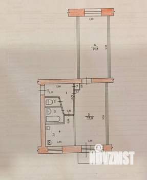 2-к квартира, вторичка, 44м2, 5/5 этаж