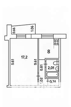 1-к квартира, вторичка, 33м2, 5/10 этаж