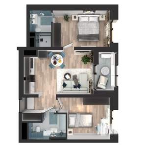 2-к квартира, вторичка, 57м2, 9/23 этаж