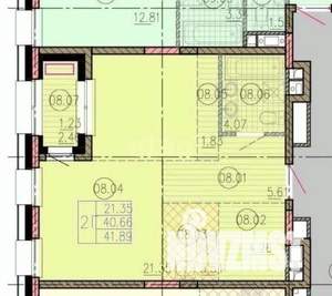 1-к квартира, вторичка, 42м2, 5/25 этаж