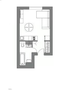 Студия квартира, вторичка, 18м2, 6/6 этаж