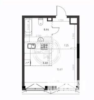 1-к квартира, вторичка, 36м2, 9/15 этаж
