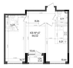 3-к квартира, вторичка, 67м2, 2/9 этаж