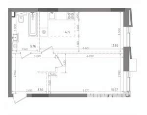 2-к квартира, вторичка, 49м2, 13/14 этаж